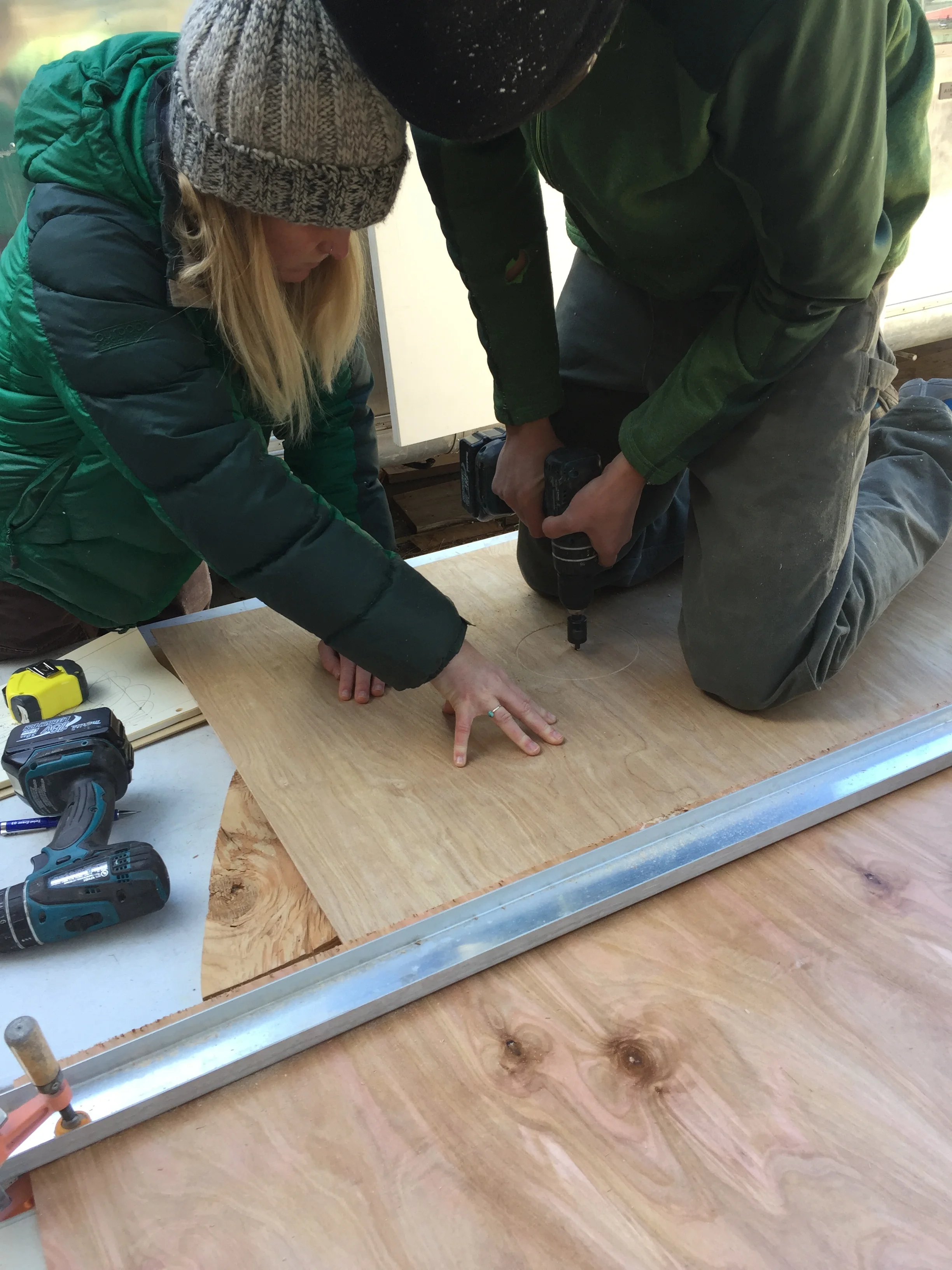 Drilling a Vent Hole in Panelling