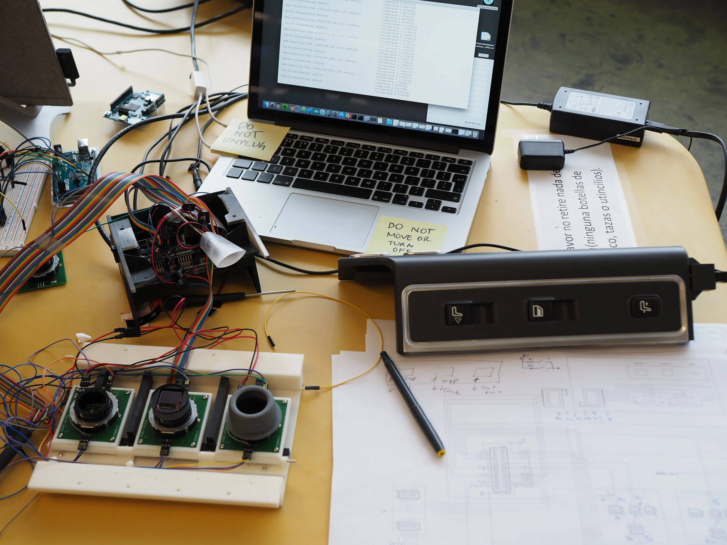 Testing the hardware dials