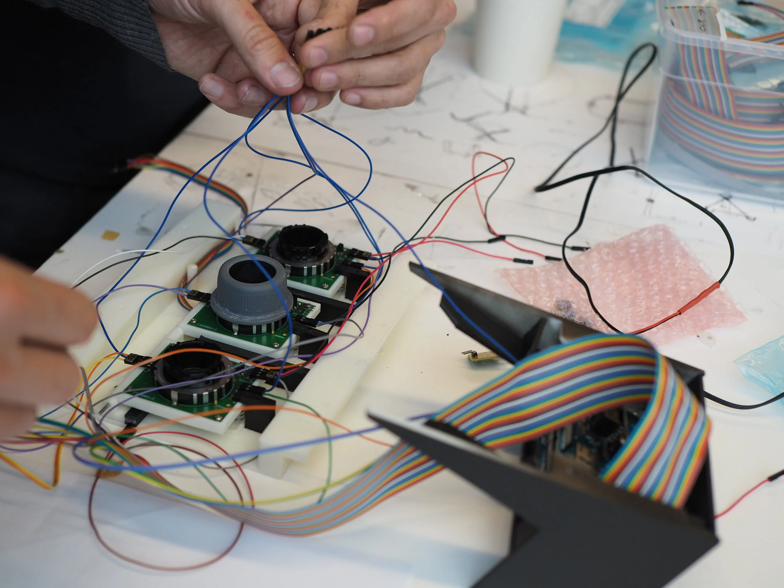 Testing hardware dial positioning