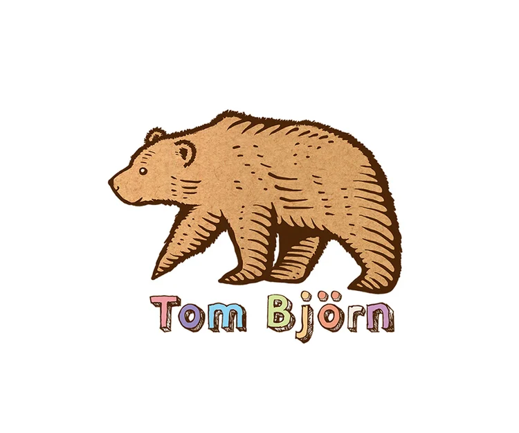 Logo design for Tom Björn, a Swedish baby-wearing jewelry brand.