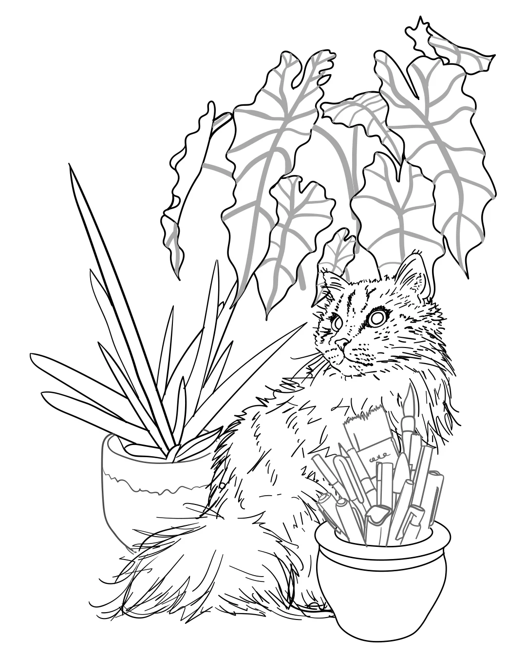 Sketch of digital illustration, personal project.