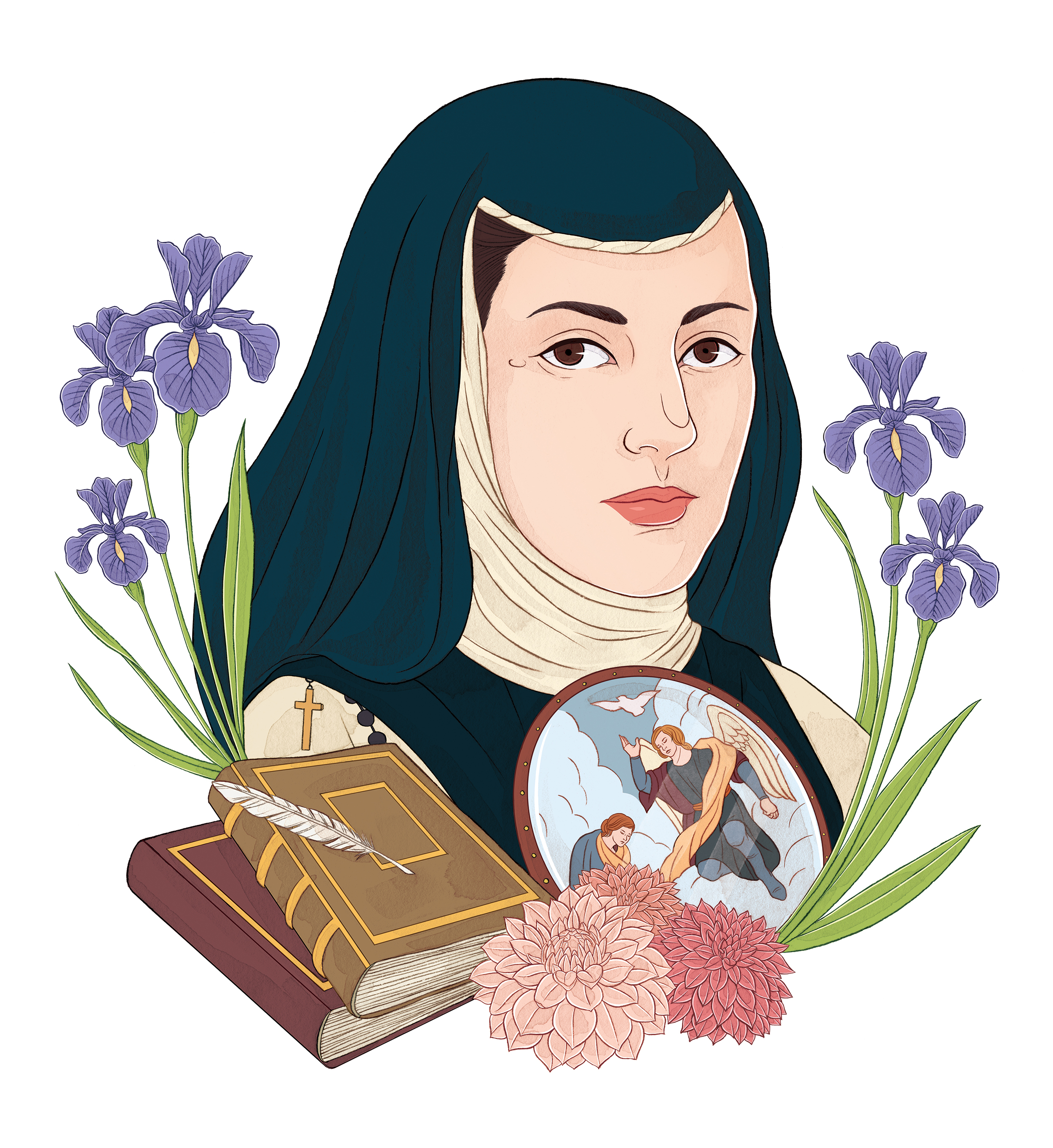 Sor Juana Inés de la Cruz — Stephanie Singleton Illustration