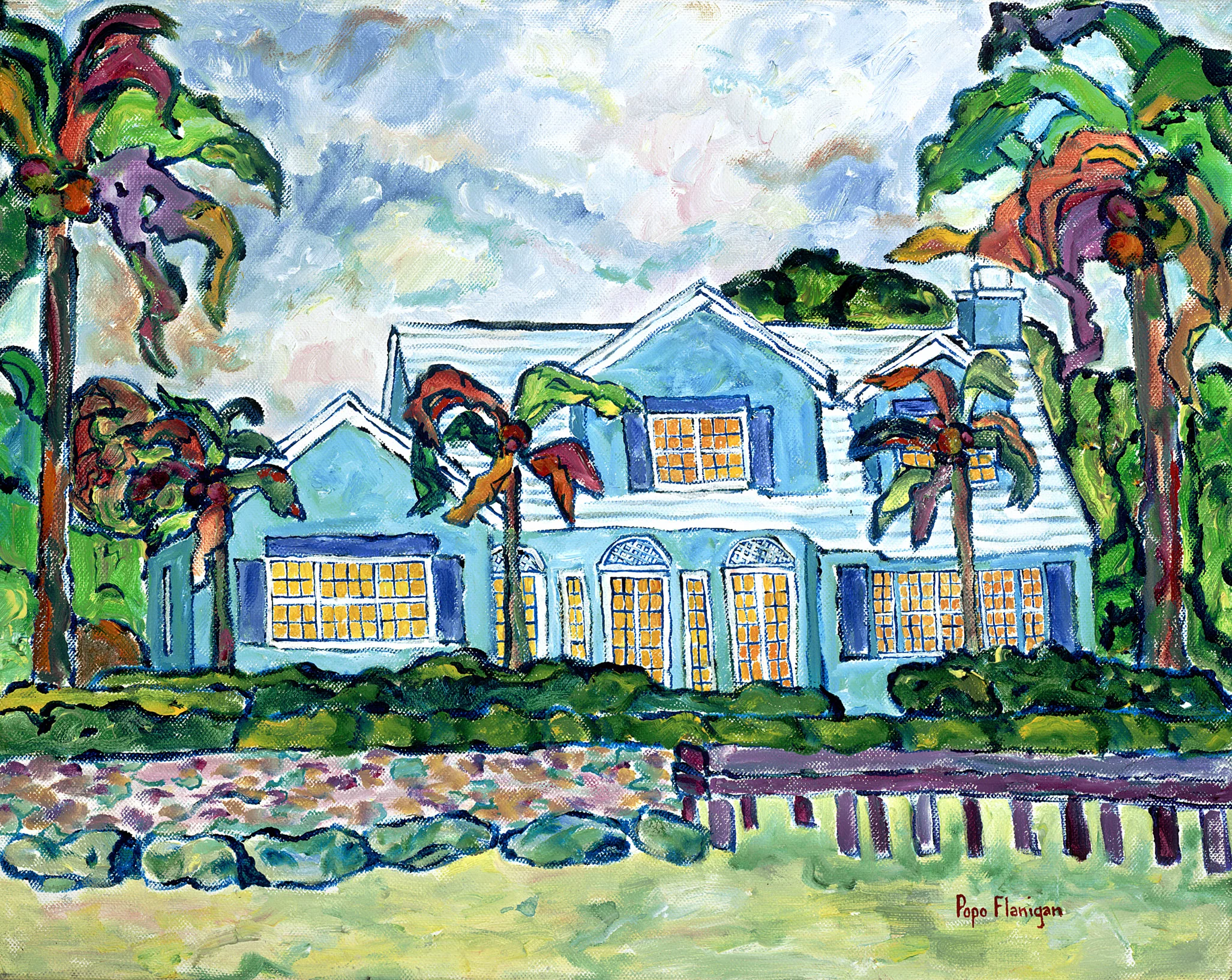 NAPLES BAY HIGHLIGHT 20X16 MULTIMEDIA ON CANVAS SOLD #107