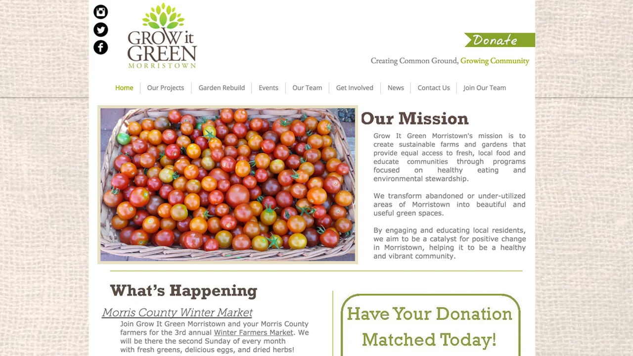 Grow It Green Morristown (Morristown | Morris County) Programs: The Urban Farm | Early St. Community Garden