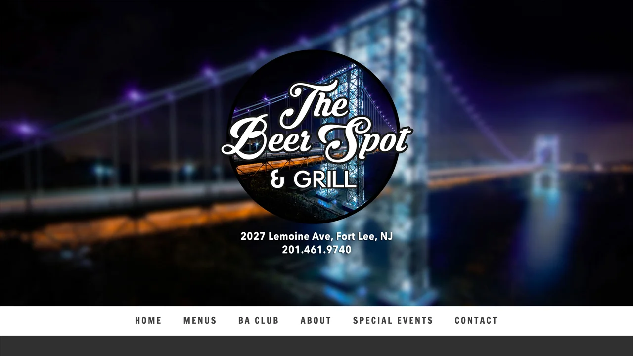The Beer Spot and Grill (Fort Lee, Bergen County) Over 20 beers on tap. Offers a "Beer Appreciation Club Passport." Located at 2027 Lemoine Ave. 