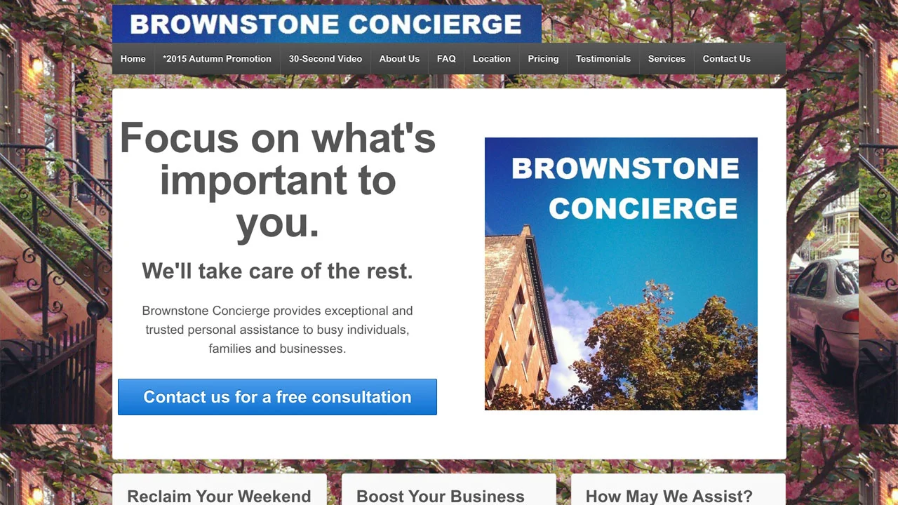 Brownstone Concierge (Jersey City, Hudson County) Personal & professional assistance, travel services, event production, goal partnering, and more.