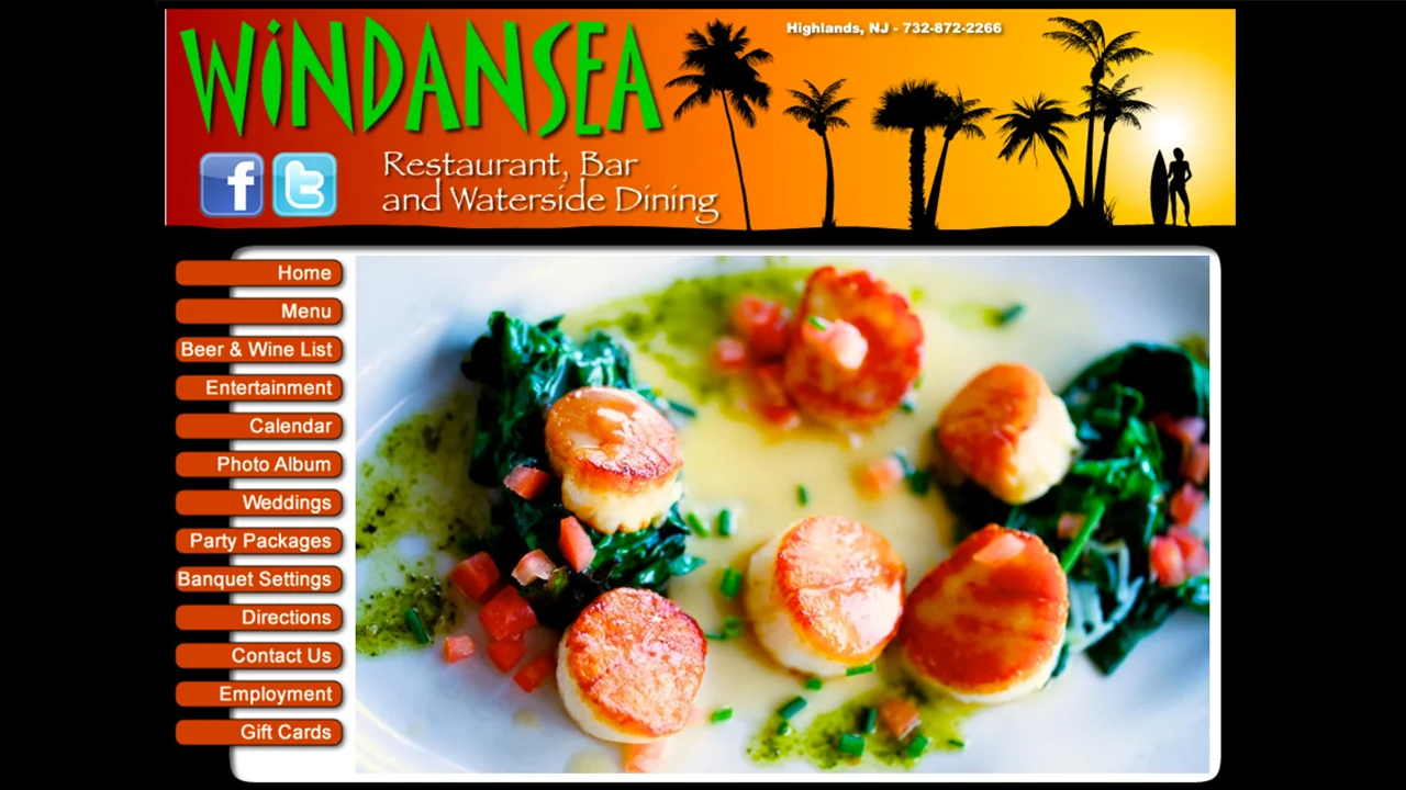 Windansea (Highlands, Monmouth County) American-style cuisine. Seafood, meat, and vegetarian dishes. Soups, salads, sandwiches, burgers, sliders, and more. Domestic and imported bear, wine. Located at 56 Shrewsbury Ave.