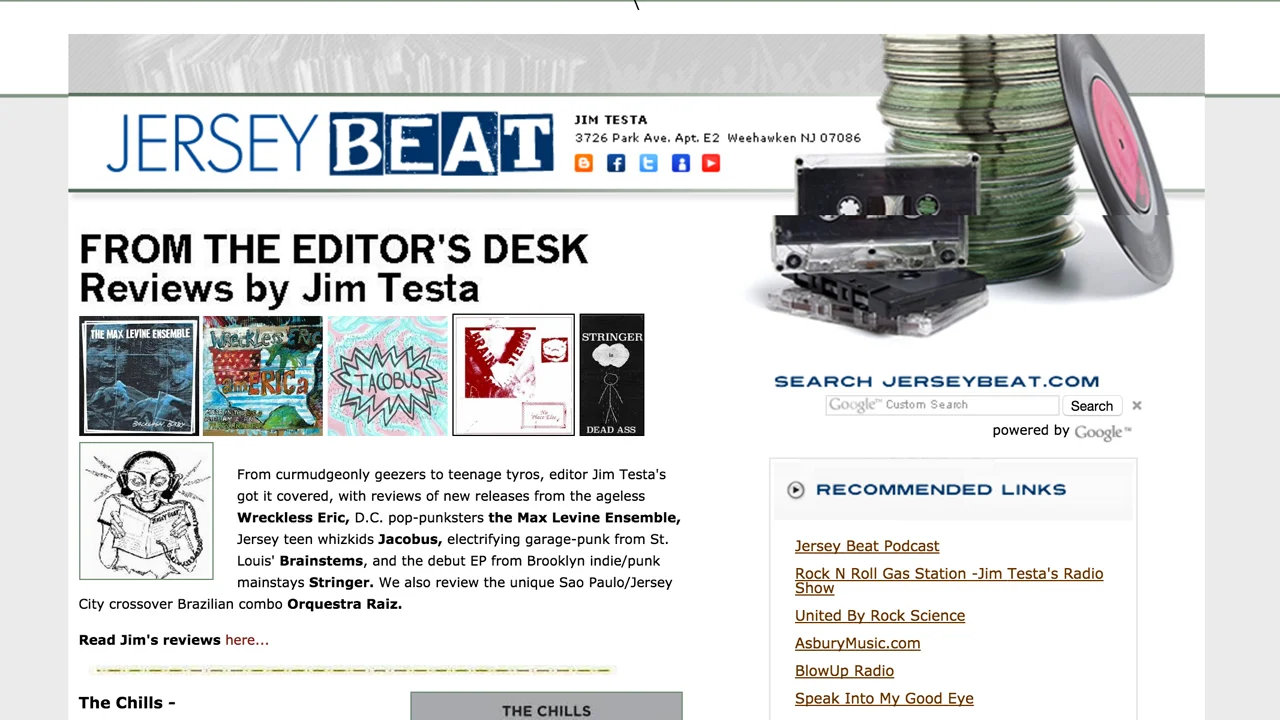 JerseyBeat.com (Weehawken, Hudson County) Music fanzine & podcast