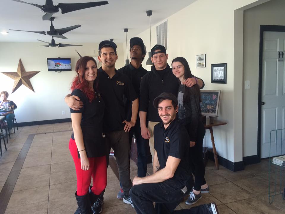 Group photo of the staff of DeStefano's Cafe.