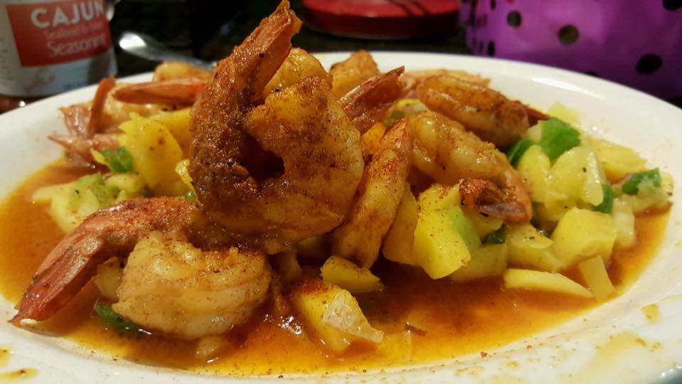 Cajun shrimp at DeStefano's Cafe. 