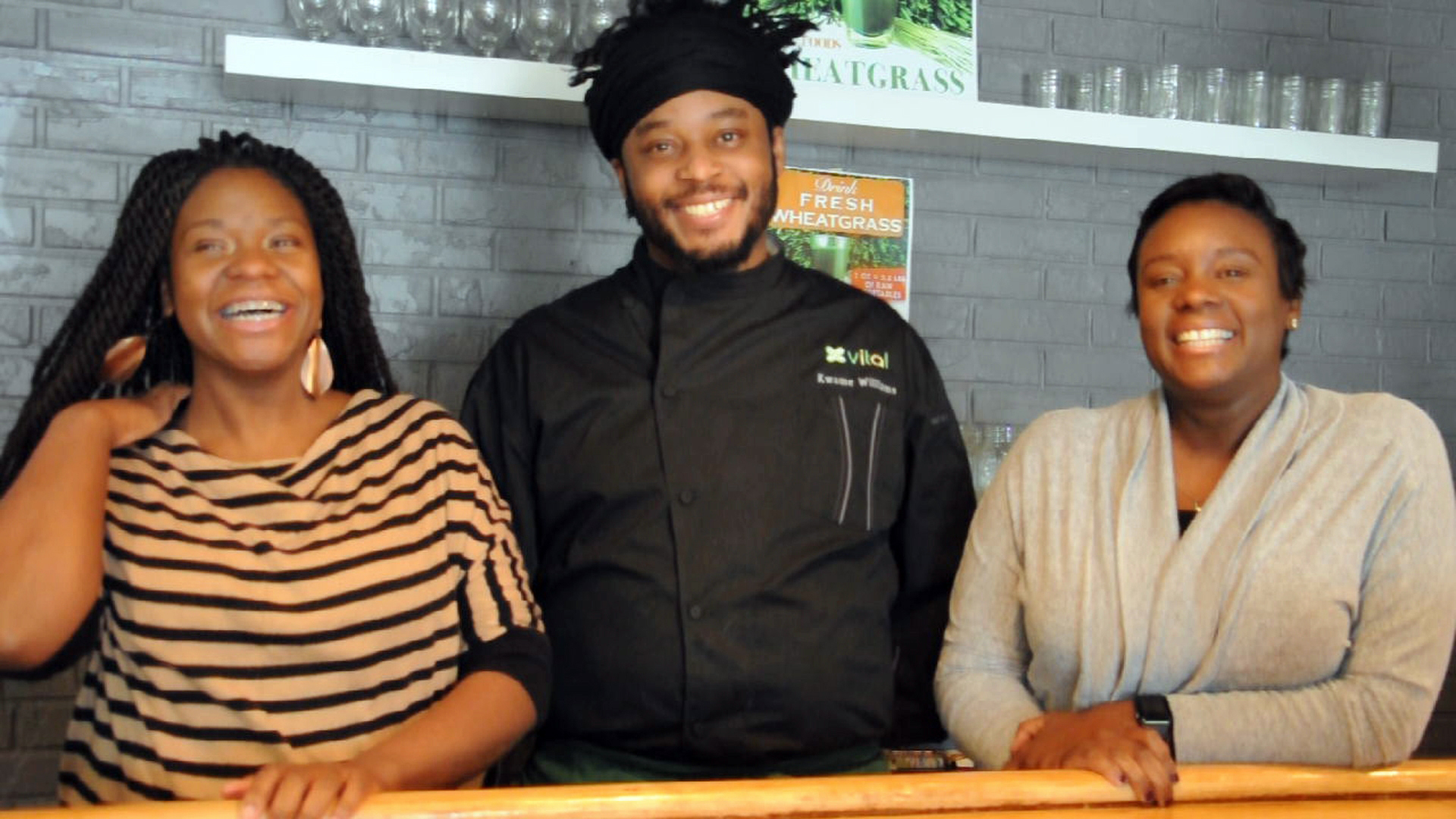 Siblings and co-owners (left to right), Kanika, Kwame, and Nataki Williams