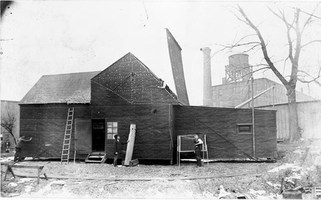 Edison’s Black Maria Production Studio, circa 1894.