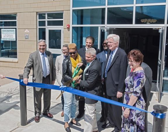 Left to Right: Anthony Marchetta, Joaquin Bouzas, Donna Williams, Joseph N. DiVincenzo, Jr., Edward Martoglio, Marty Mayes, Thomas P Giblin, Dr. Lanel D. Guyton, Marie Mascherin. Image credit: CAHN Communications. 