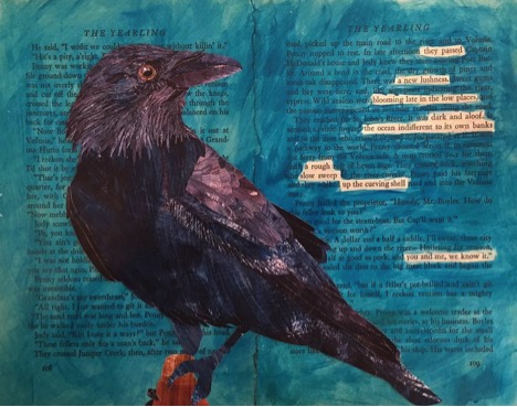 Image – Cat Delett artwork from the series Birds and Words juxtaposes songbirds with headlines and pulls quotes from vintage LIFE magazine articles to create amusing and thought-provoking pieces.