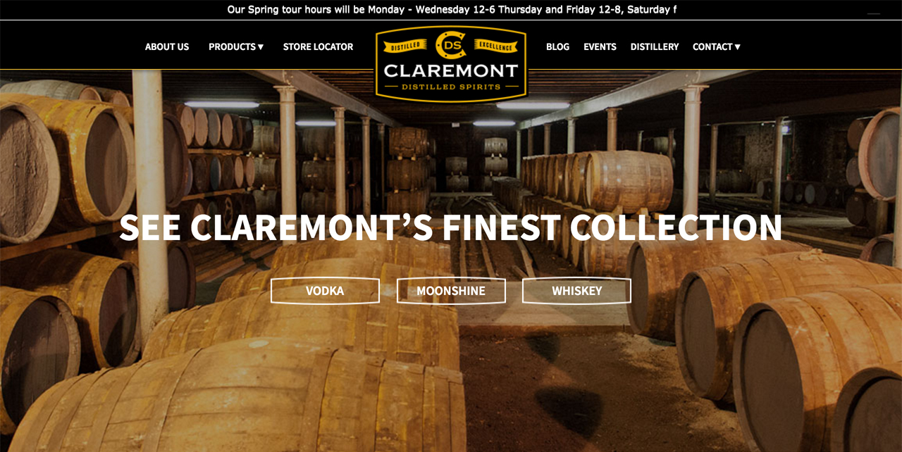 Featured Page: Claremont Distilled Spirits