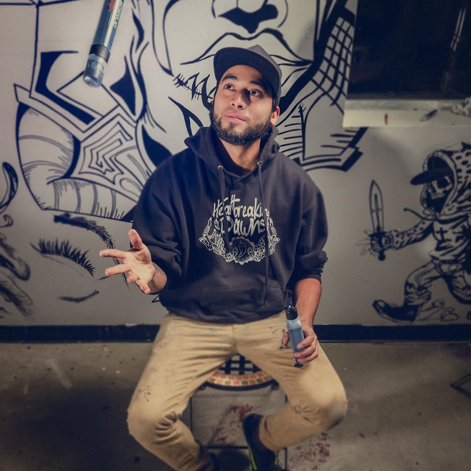 West Orange artist Stephen Batiz. "I just want to create a positive place for kids to create, where they will feel comfortable and not be bothered with the stress that life puts on us." Photo by Mike Reilly.