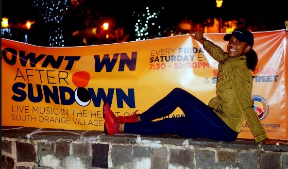 Downtown After Sundown banner- "Live Music in the Heart of South Orange Village" 
