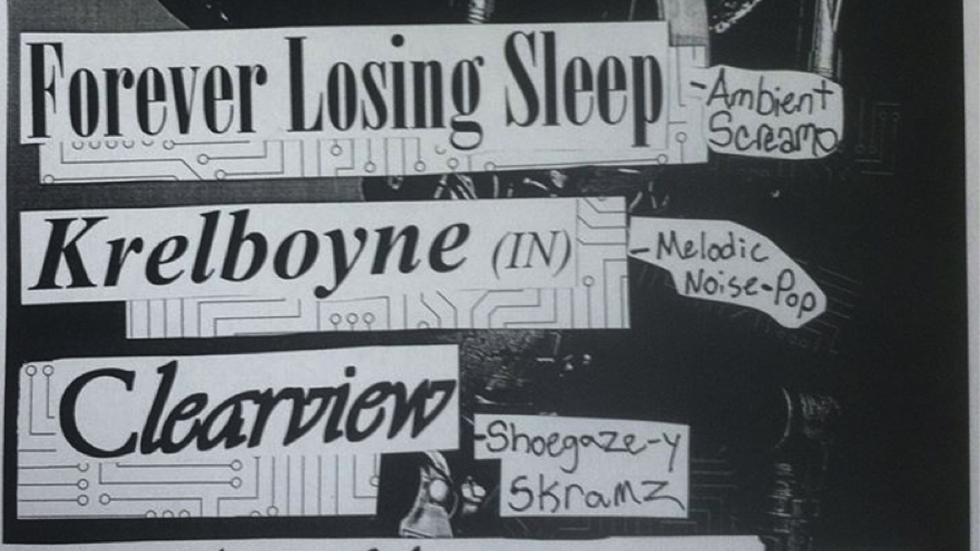 LOSER CASUAL BOOKING PRESENTS: FOREVER LOSING SLEEP, KRELBOYNE, CLEARVIEW, THE NEW HARMONY AT CHALKZONE (Feb. 10, 2017) Indie Pop, Screamo Cape May, NJ Posted Monday, February 6, 2017