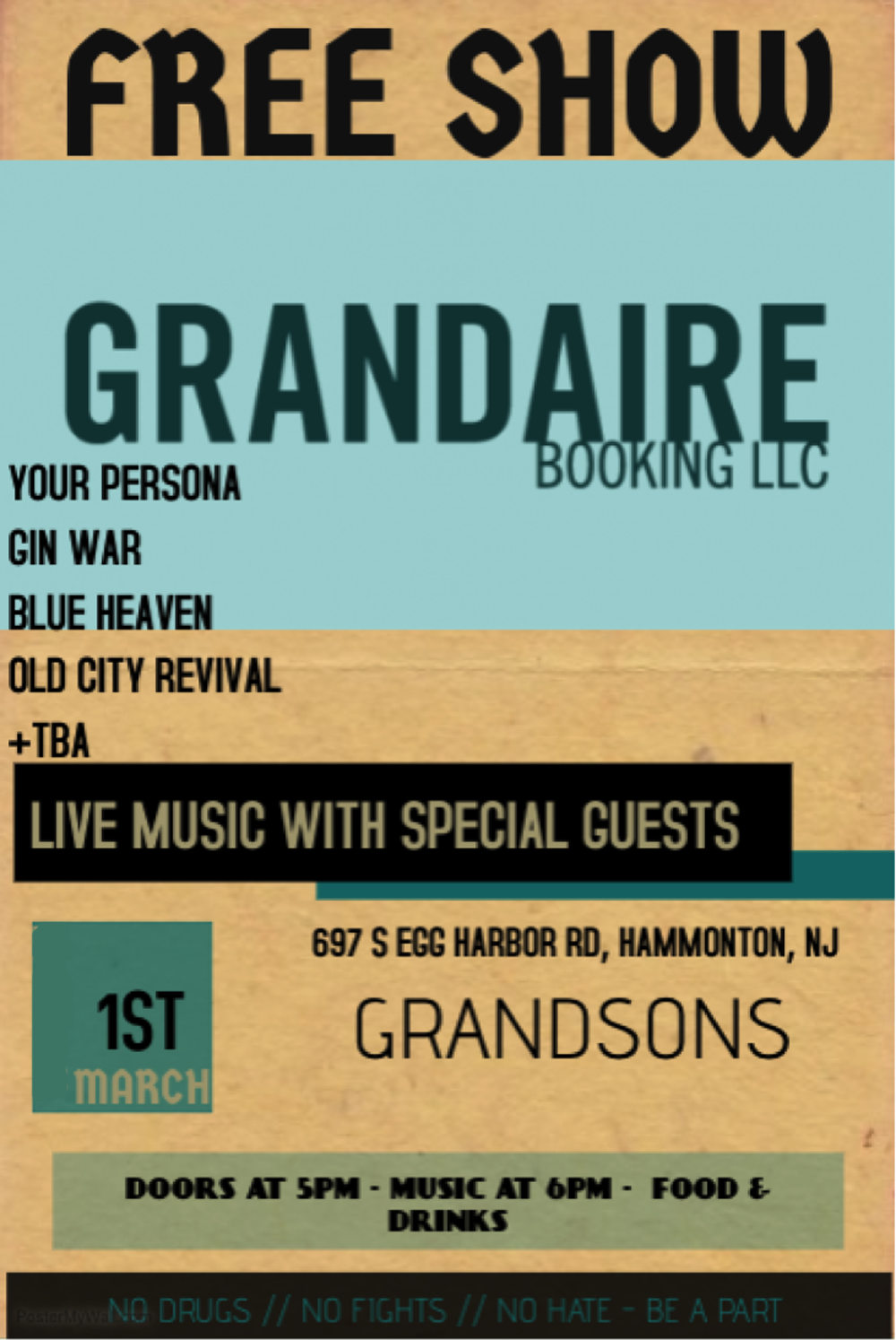 Click the flier to be directed to the event on Facebook .