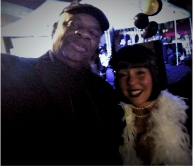 Gregory Burrus, Photojournalist, with South Orange Village President Sheena Collum at S.O. Train Station Celebration