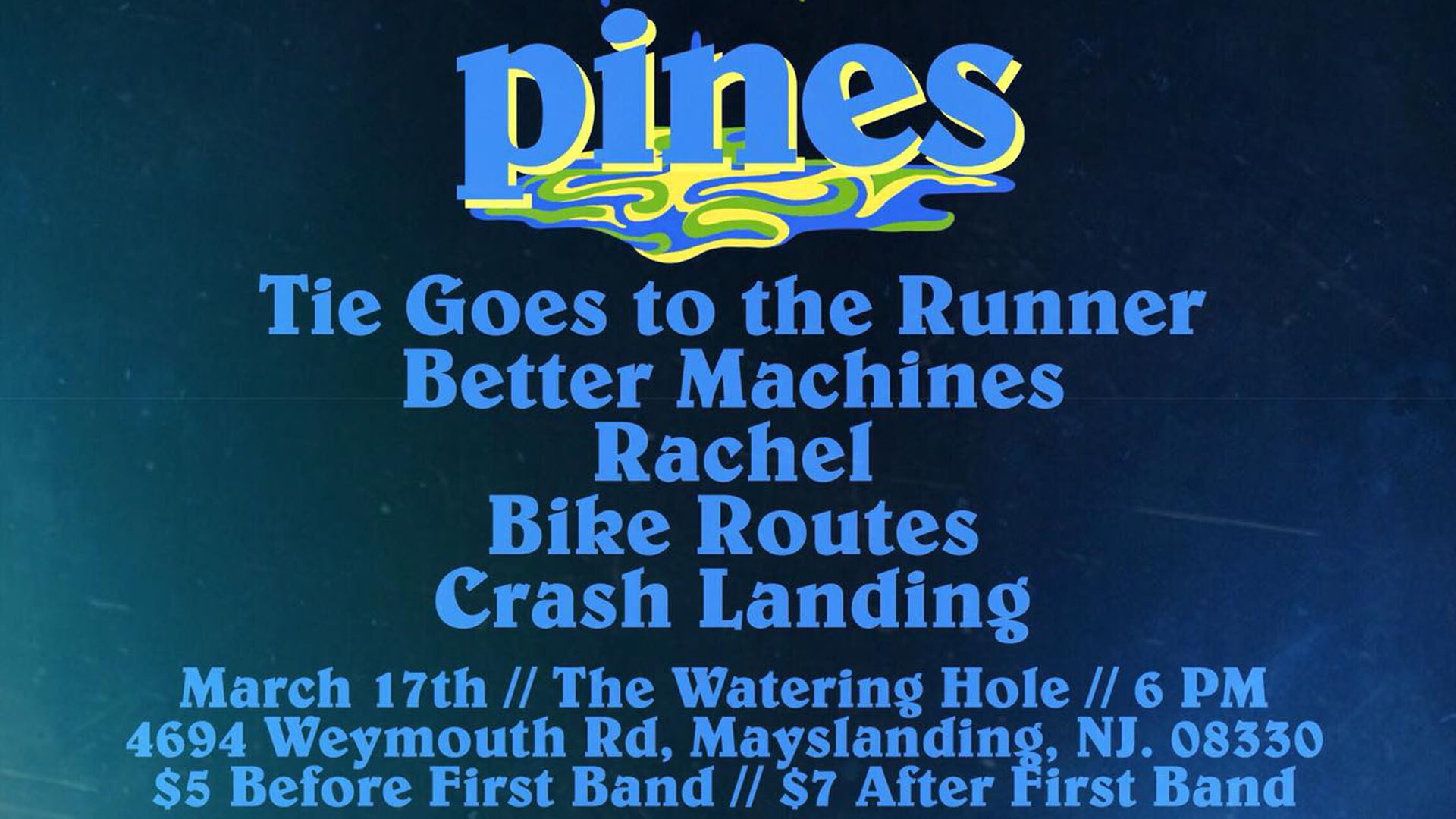 EMERSON BOOKING SHOW AT THE WATERING HOLE (March 17, 2017) Grunge, Emo, Rock, Indie, Progressive, Post-Punk, Alternative Mays Landing, NJ Posted Thursday, March 2, 2017