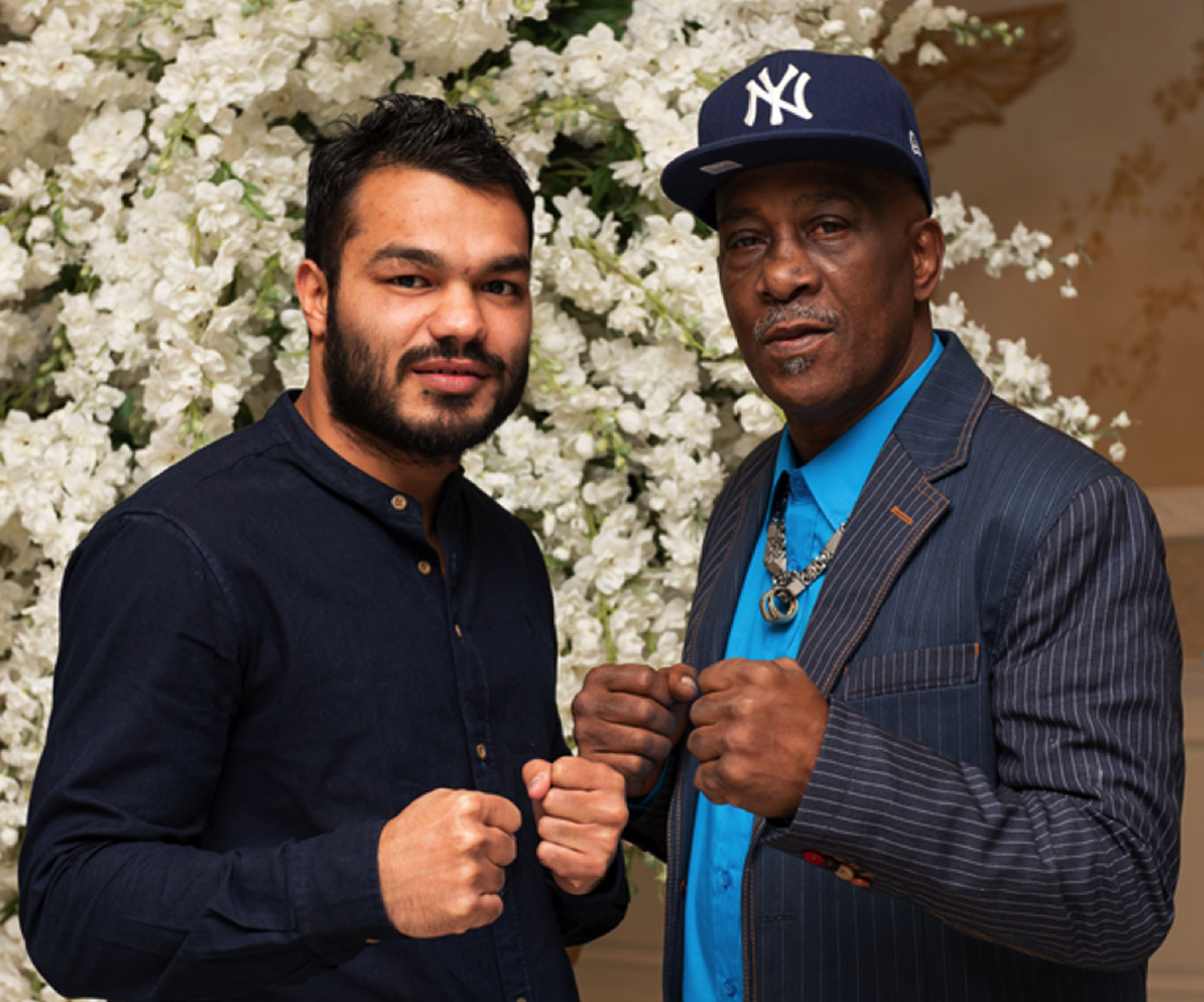 Olympian/Boxer Vikas Krishan Yadav with Former Olympic Coach/NJ Hall of Fame Boxing Coach Wali Moses.
