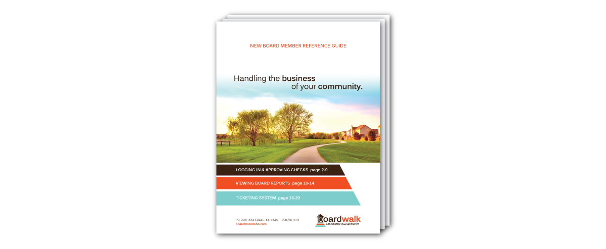   Board member packet design  
