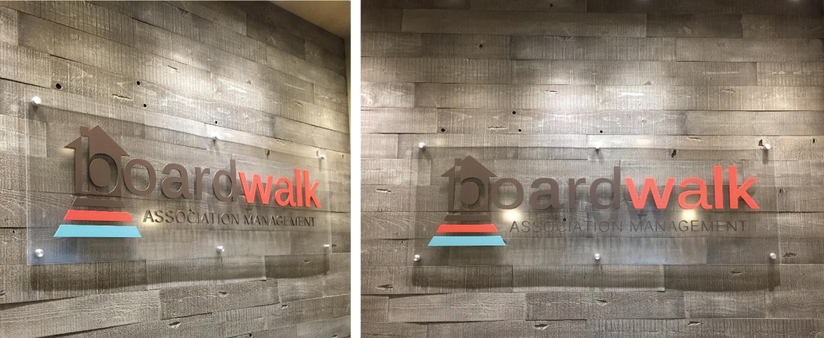   Logo signage in office  