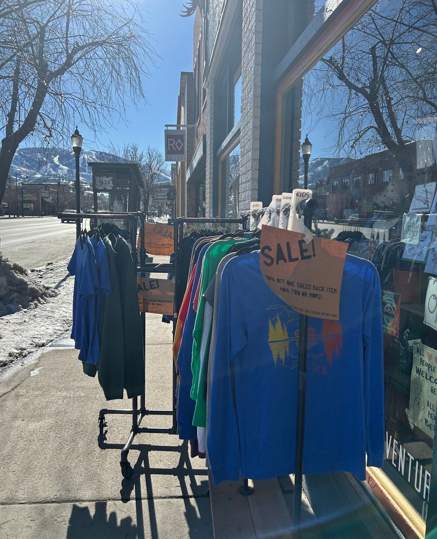 soak up that sunshine &amp; shop our sidewalk sale // open 10-8P all weekend 🌞⁠
-⁠
-⁠
-⁠
#steamboatsnaps #steamboat #visitcolorado #mountaintown #ski# #skivacation #shopsmall #shoplocal #shoplocalsteamboat #steamboatspringscolorado #smallbusiness #s