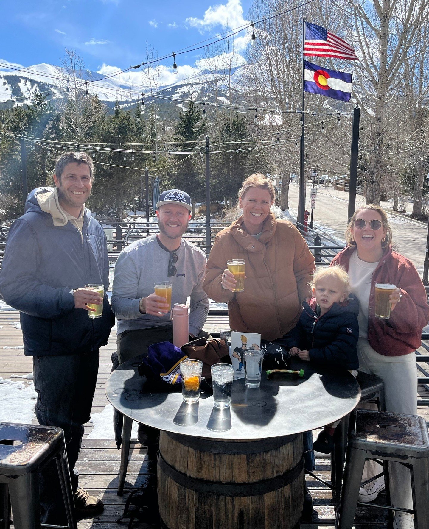 cuties on our team trip to Breckenridge this past weekend! // managed to squeeze in some patio sunshine! We love Spring in the mountains 🌞⁠🍻⁠
-⁠
-⁠
-⁠