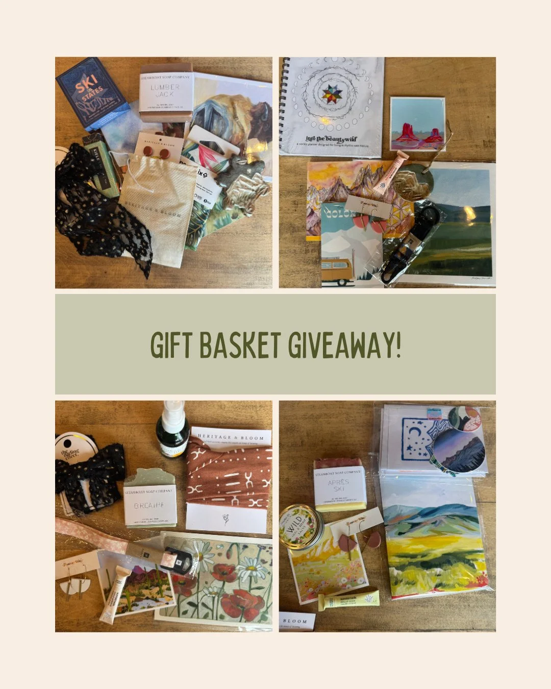 Today is the last day of our 10th Anniversary Sale &amp; celebrations (thank you to everyone who has participated)! 💛 For the finale, we're giving away a few gift baskets packed full of our favorite goods from the artists &amp; vendors that keep our