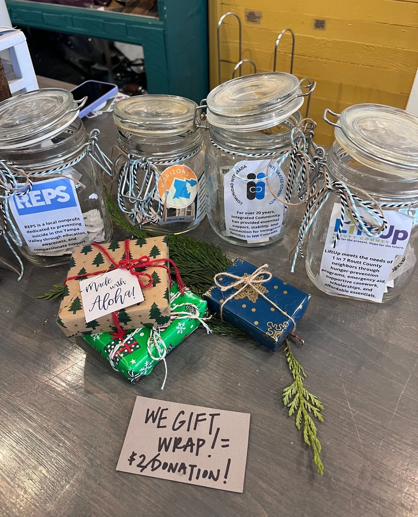 Ohana 💚's the holidays &amp; giving back to our local non-profits, so why not do both? 😍⁠
⁠
Stop in our Steamboat store anytime during store hours before Christmas (10AM - 8PM) to get your Ohana or @upcountry.goods gifts wrapped &amp; donations add