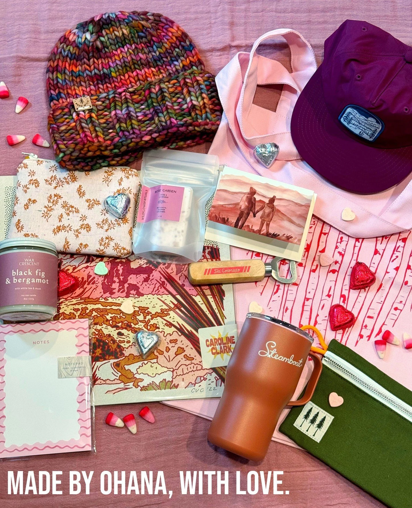 Hand-printed, heart-led, and ready to gift to someone special! 💕 Stop by and pick out the perfect Valentine. ⁠
-⁠
-⁠
-⁠
#ValentinesDay #ColoradoValentines #LoveOhana