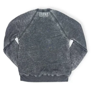 Three Tree Acid Wash Sweatshirt - Grey — OHANA | Mountains. Beach