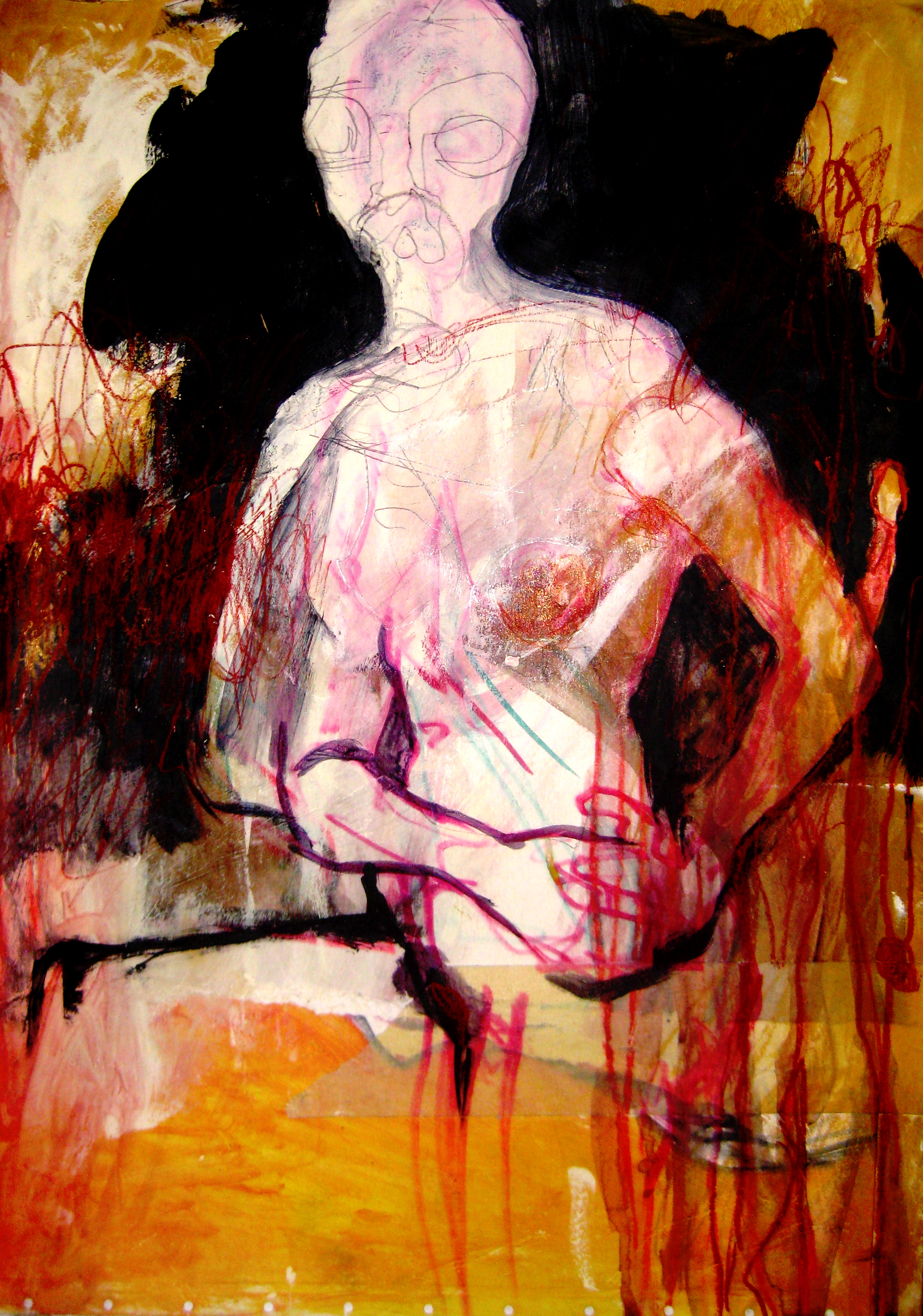 Hand on Hip, 12" x 16" wood panel SOLD
