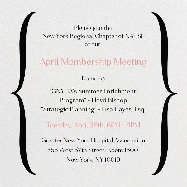 April Membership Meeting