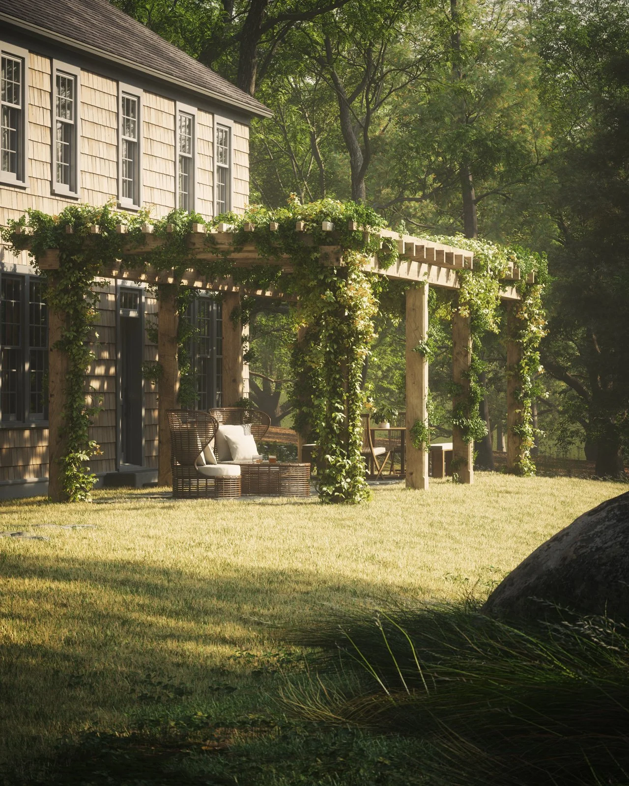 HOUSE IN THE MEADOW   Architects Pete Hanby and Tom Lontine