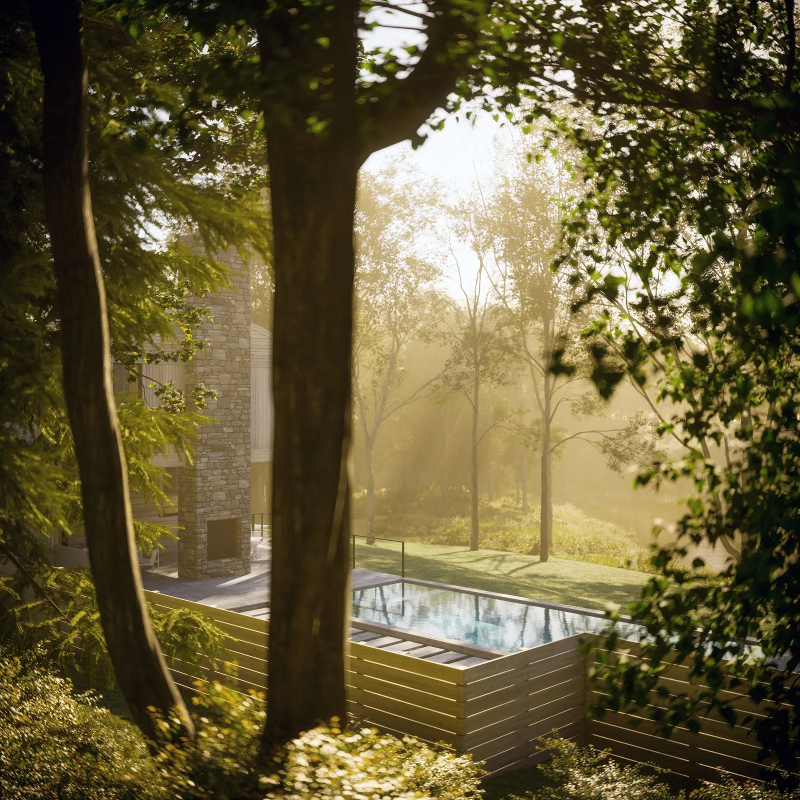 HOUSE BY THE POND   Architects Pete Hanby and Tom Lontine