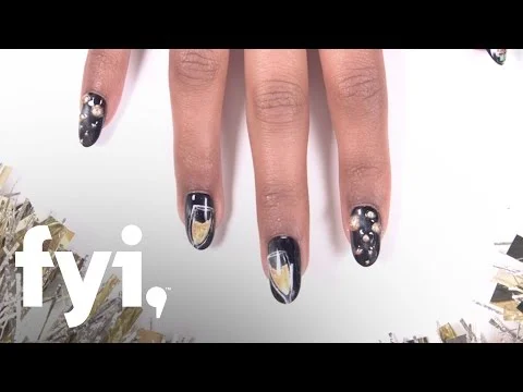 Holiday Nail Art Tutorial: New Year's Eve Champagne Toast Nails | FYI