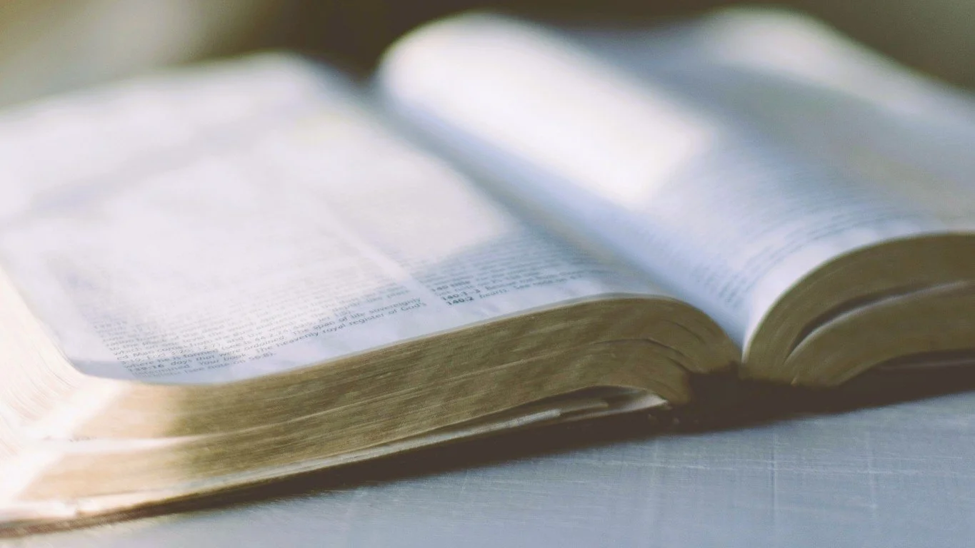 An open Bible
