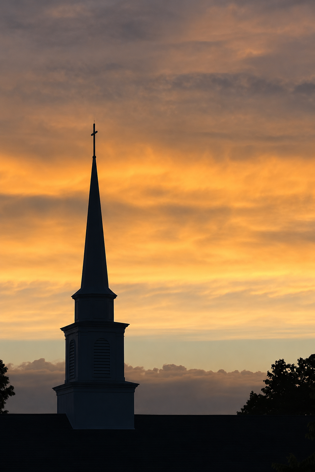 ERPC steeple at sunset