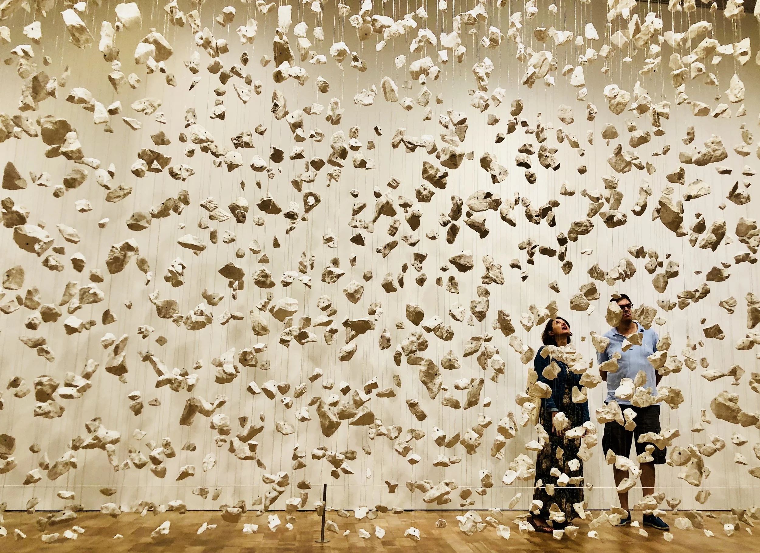 Enjoying art with Rodrigo.