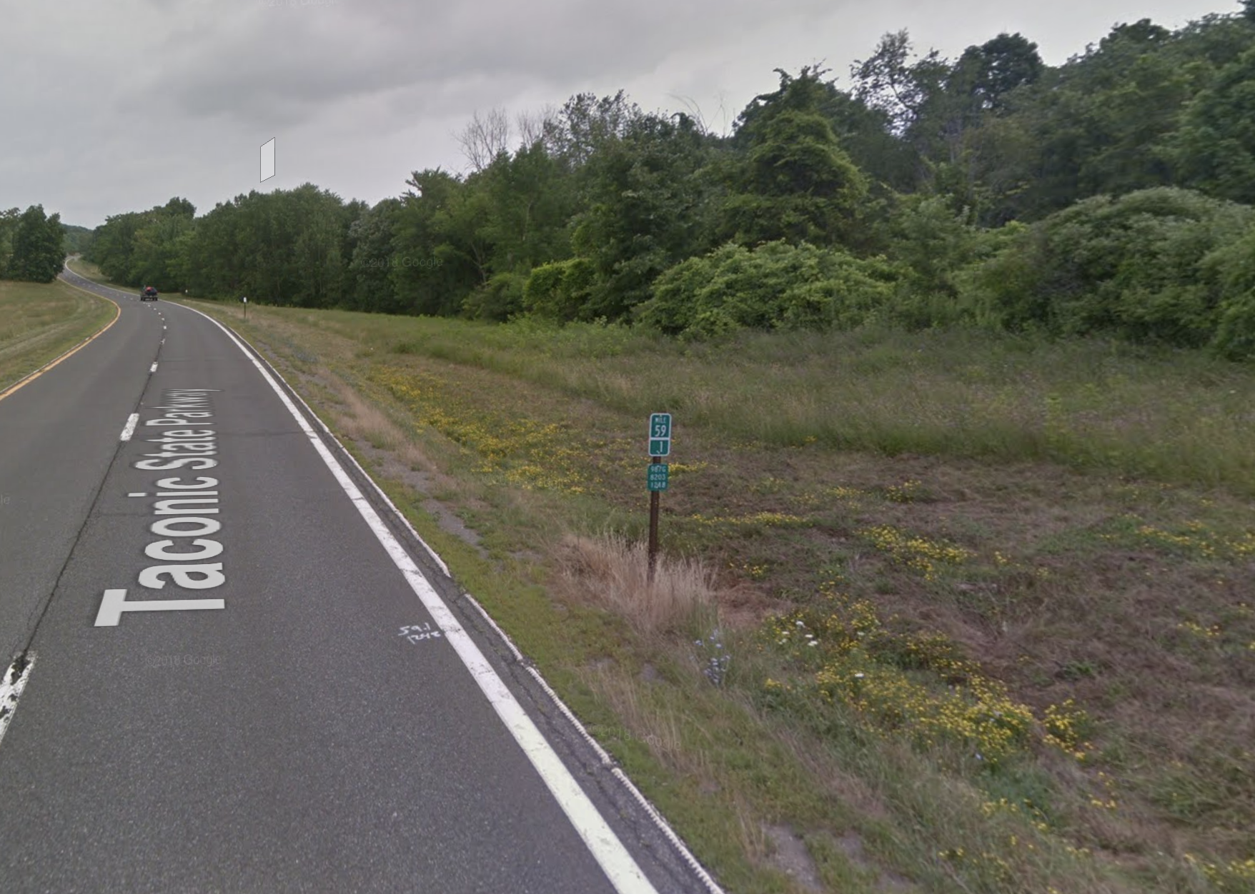 Taconic in July from Google Maps. It looks much better at 60MPH