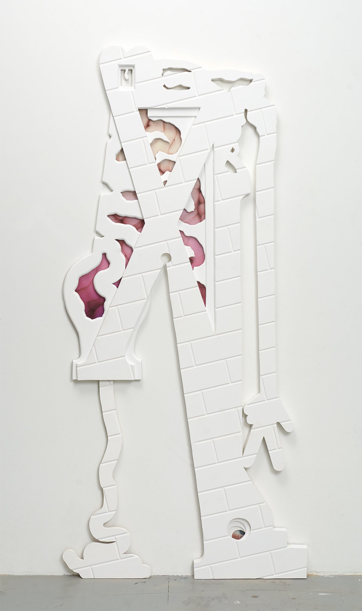Talk Talk inkjet print transfer in resin, paint, wood, wax 70” x 32” x 1.5”