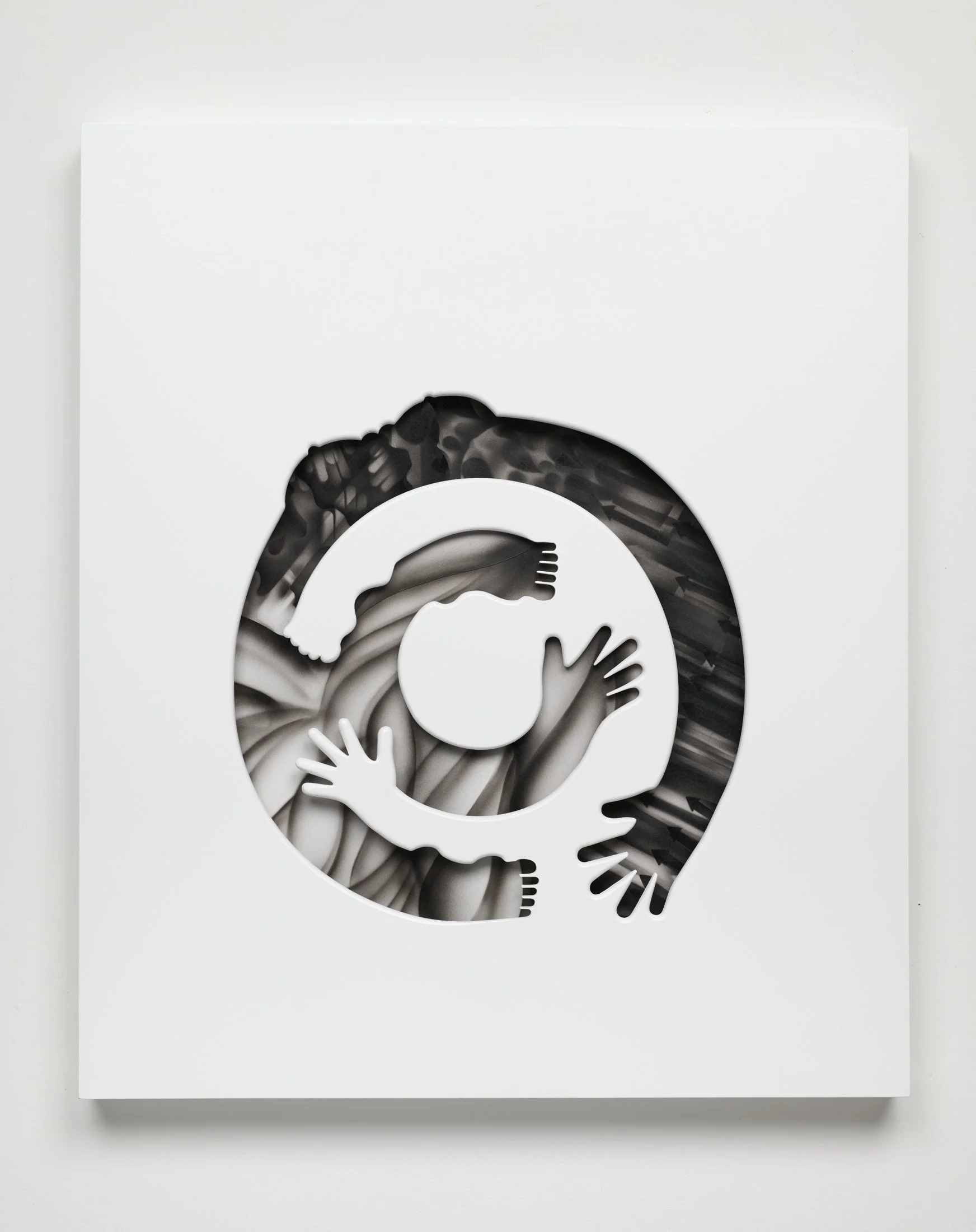  The Sphinx, 2025  24” x 19” x 1.5”  Acrylic, Wood, Paper, Museum Glass 