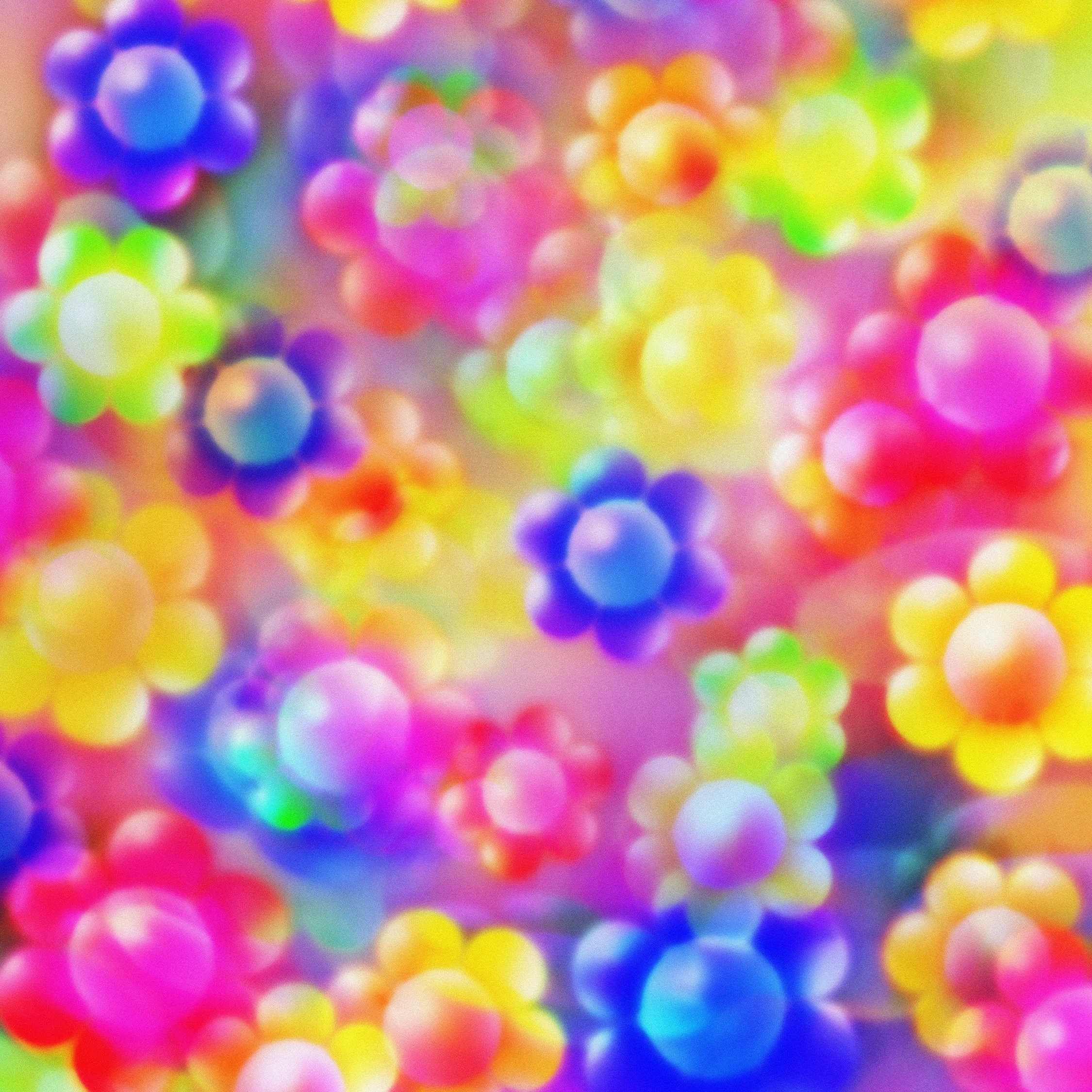 Bubble Flowers Pattern for my personal merch collection, 2022