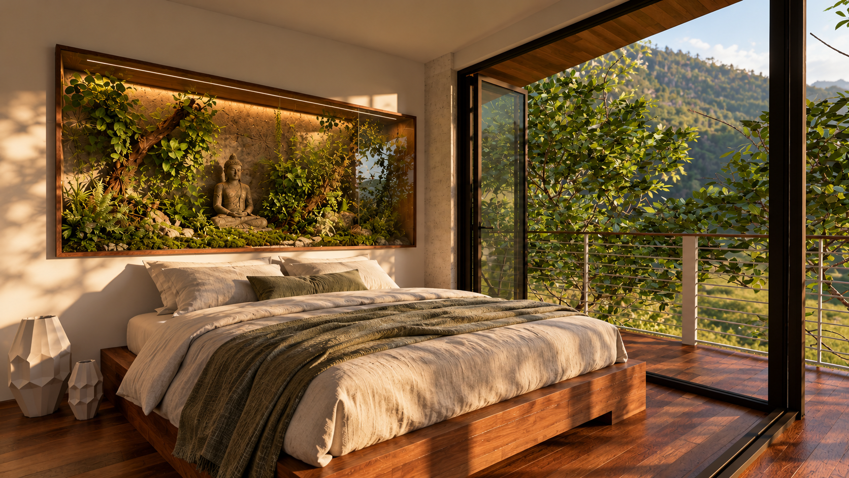 Golden-Hour Zen Bedroom Retreat.png