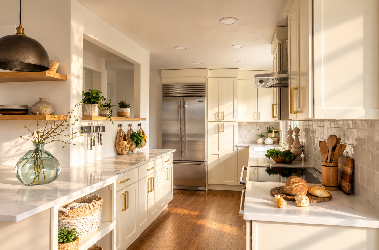 Warm Sunlit Modern Kitchen.png