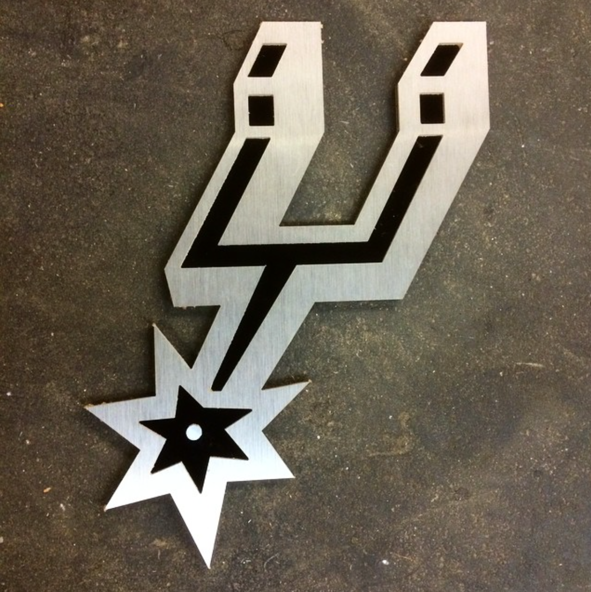 24" x 36" SILVER AND BLACK LAMINATE
