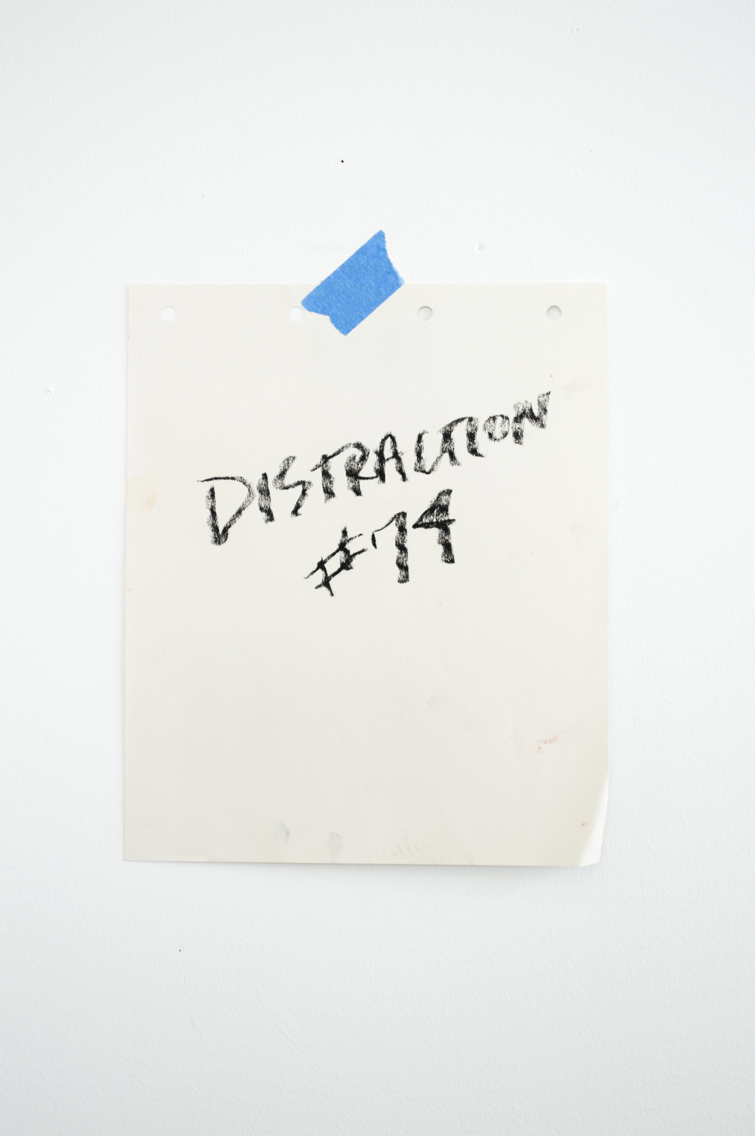 Distraction #74/Playlist Series  2015  Pastel and painter’s tape